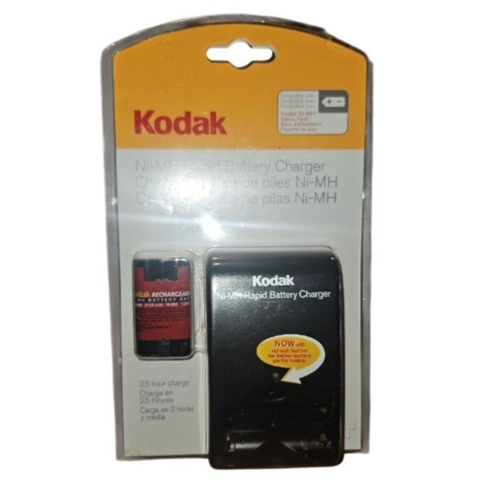 Kodak K4500-C+1 Rapid Battery Charger Ni-MH 2.5 Hour w Batteries New Sealed